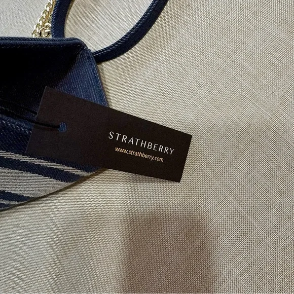 NWT Strathberry Nano Denim Tote - Picture 6 of 7